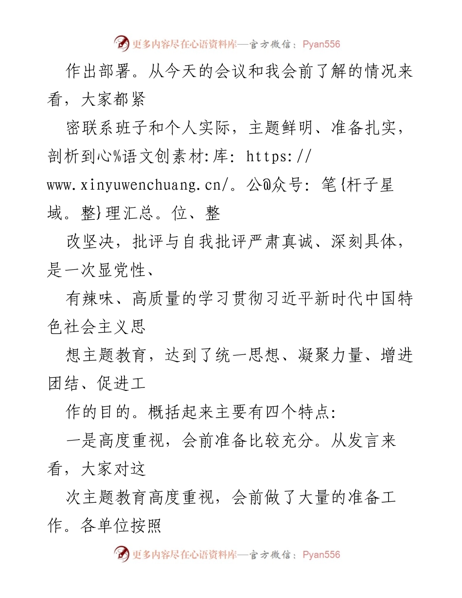 [讲话] 主题教育会议 - 学习贯彻习近平新时代中国特色社会主义思想的点评总结.docx_第2页