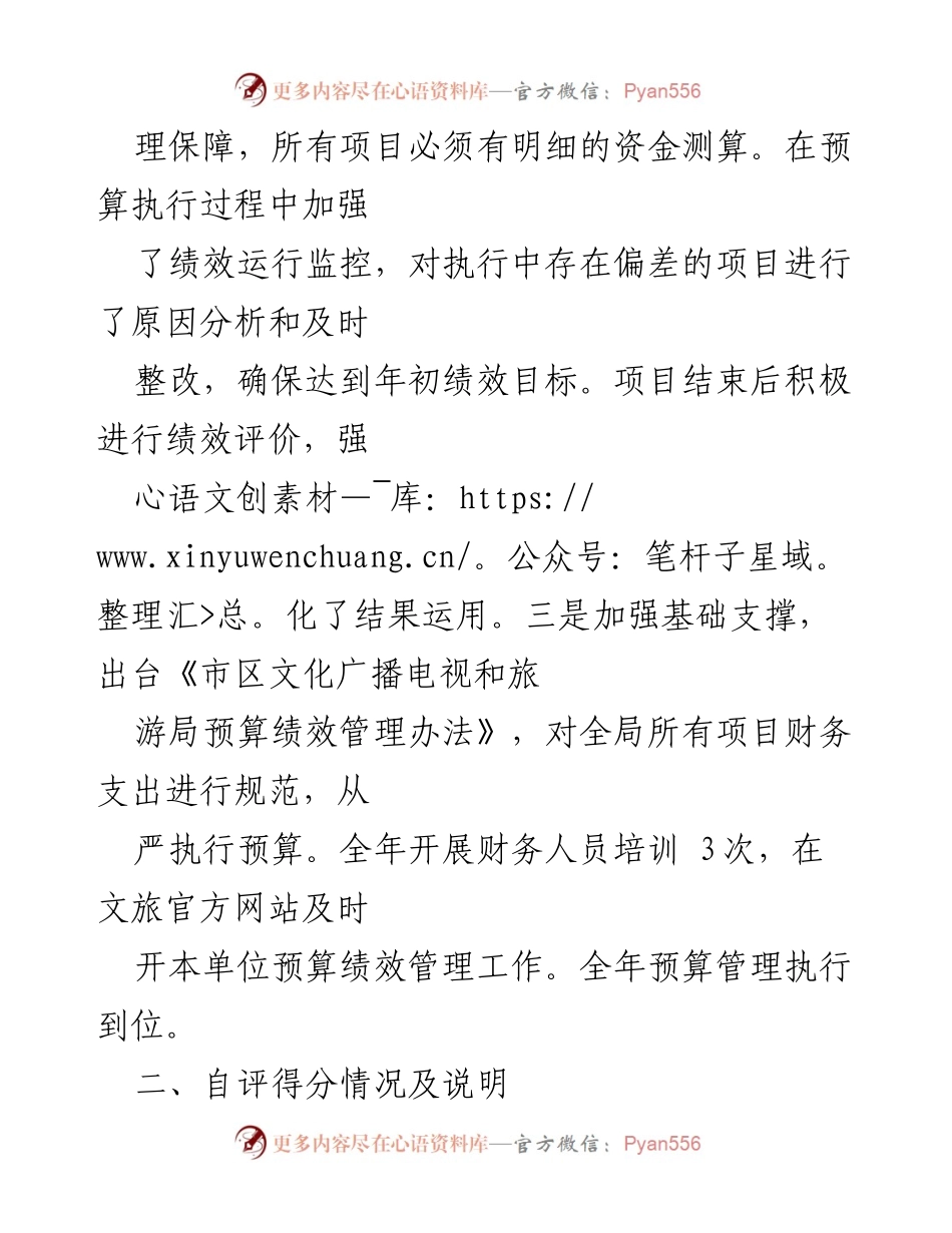 [自查报告] 预算绩效管理 - 预算绩效管理工作自查评估报告.docx_第2页