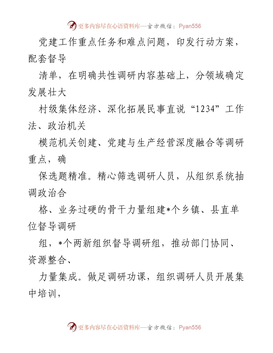 [调研报告] 主题教育党建 - 基层党建调研百日攻坚行动总结.docx_第2页