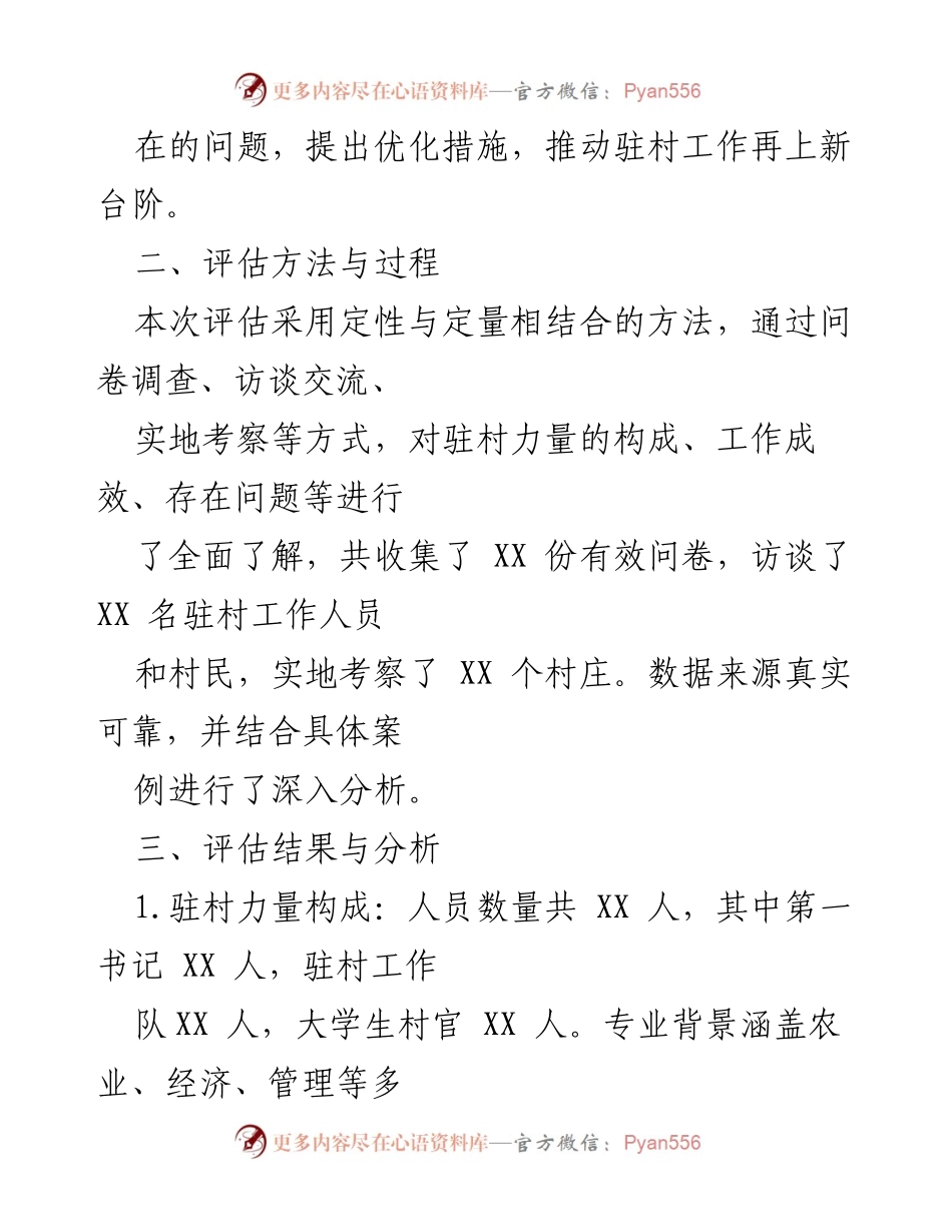 [评估报告] 驻村力量优化 - 驻村力量综合评估与优化建议报告_1.docx_第2页