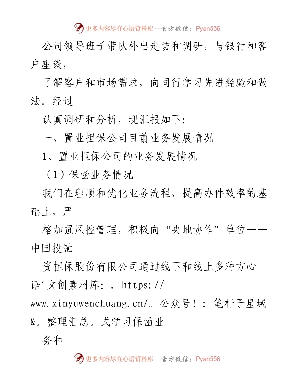 [调研报告] 深化能力作风，解放思想大讨论 - 置业担保公司业务发展现状与问题分析.docx_第2页