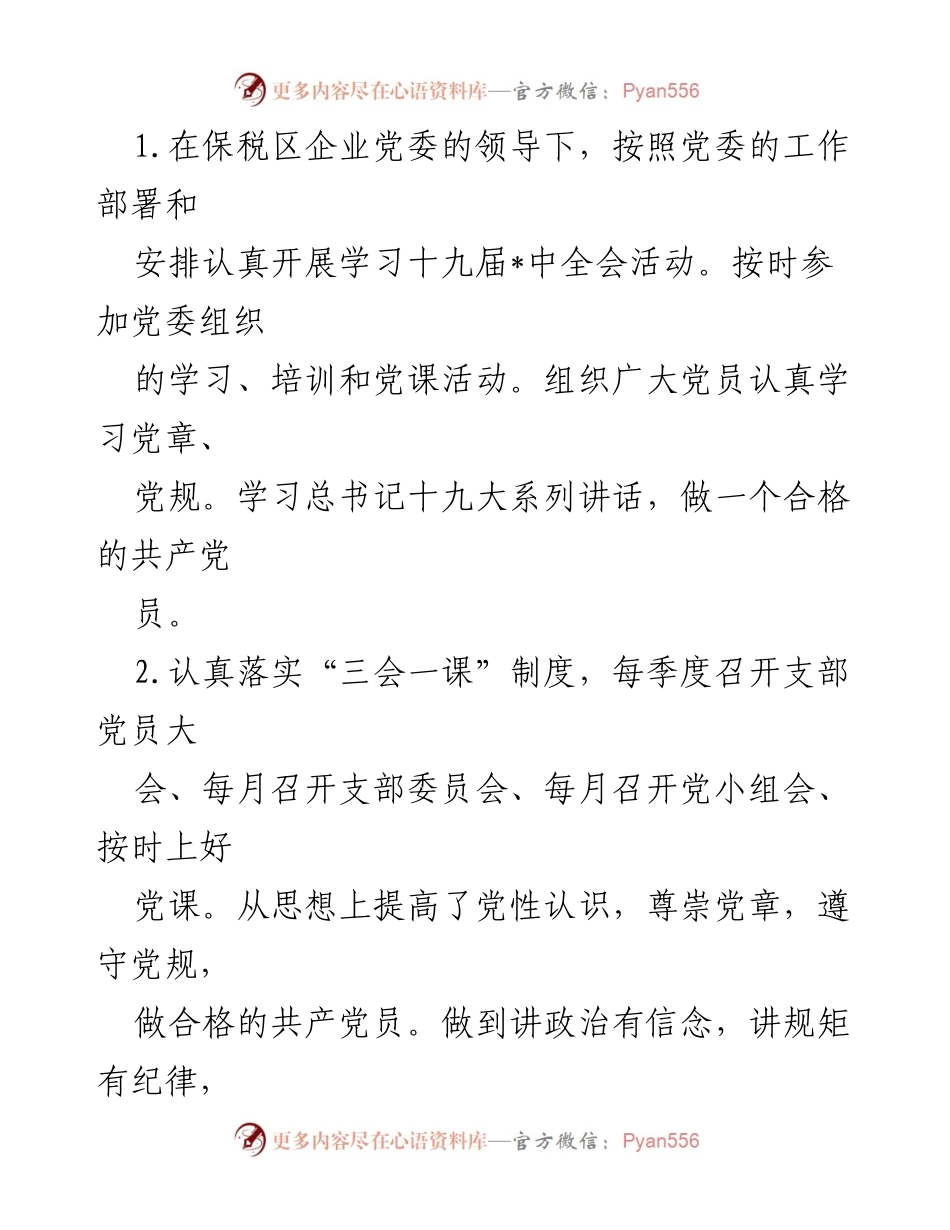 [述职报告] 党支部工作 - 党支部书记基层党建工作述职报告.docx_第2页