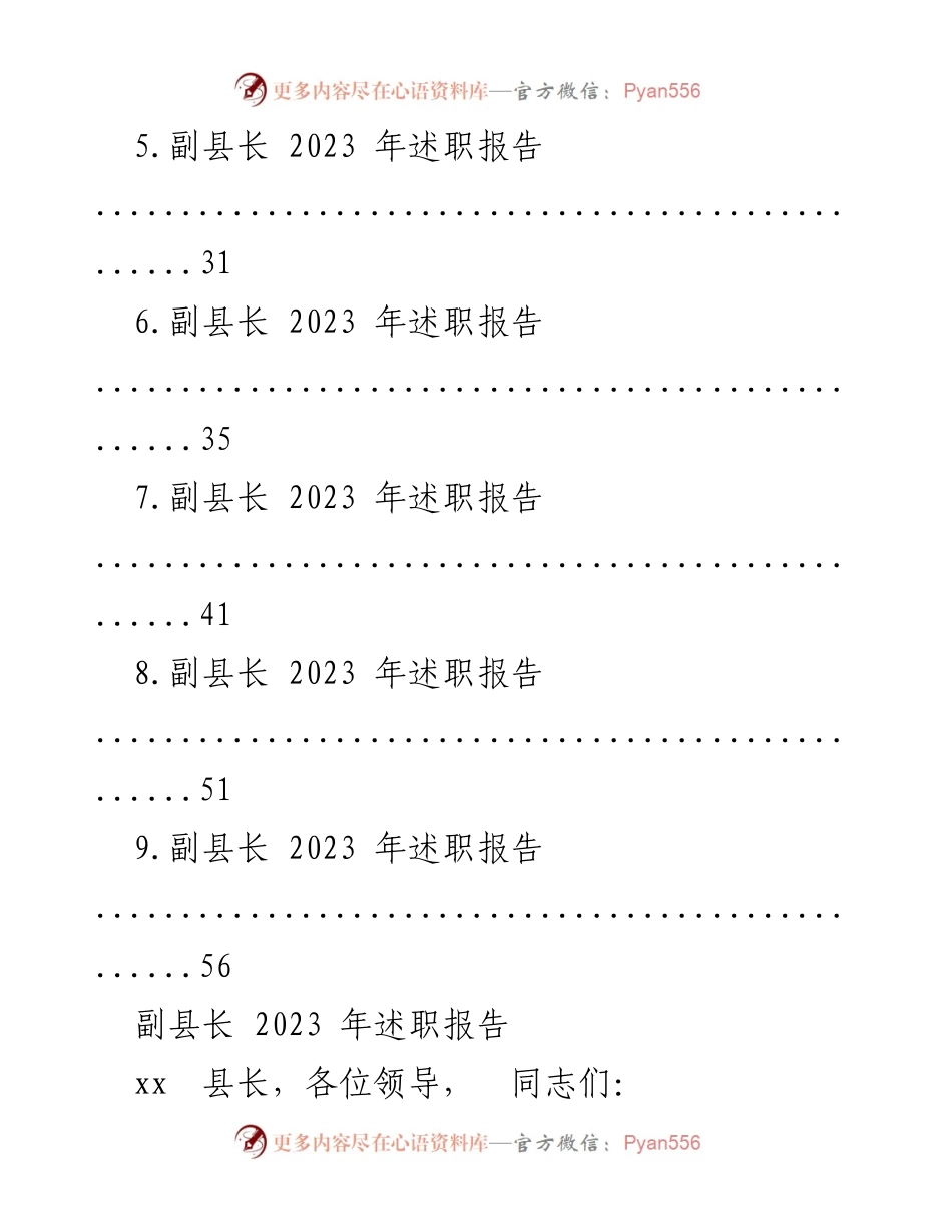 [述职报告] 2023年工作总结 - 副县长2023年述职报告汇编.docx_第2页