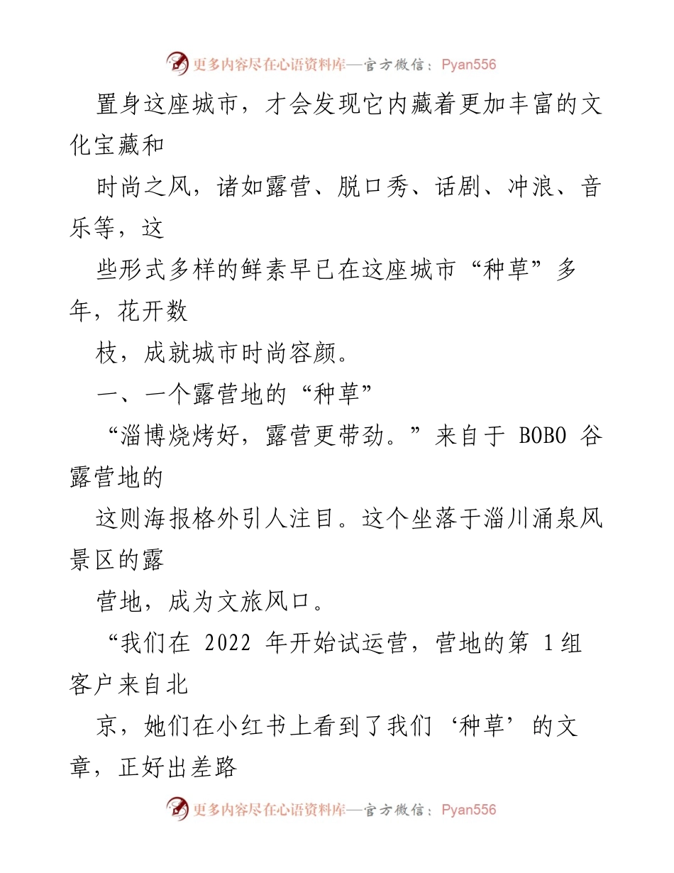 [调研报告] 文旅发展 - 淄博烧烤与露营文化的融合与启示.docx_第2页