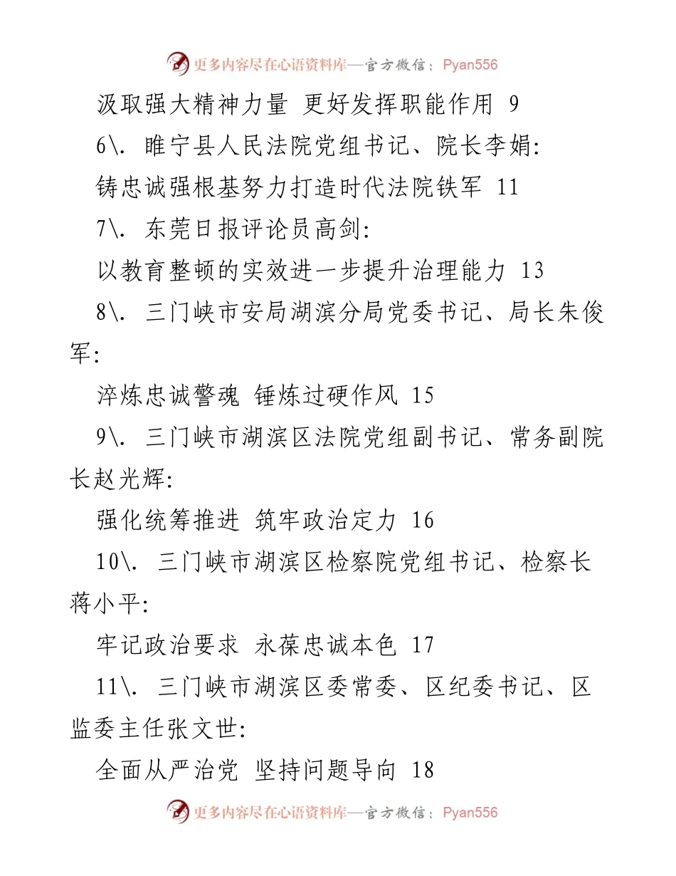 [调研报告] 政法队伍教育整顿 - 各地领导干部理论体会汇编.docx_第2页
