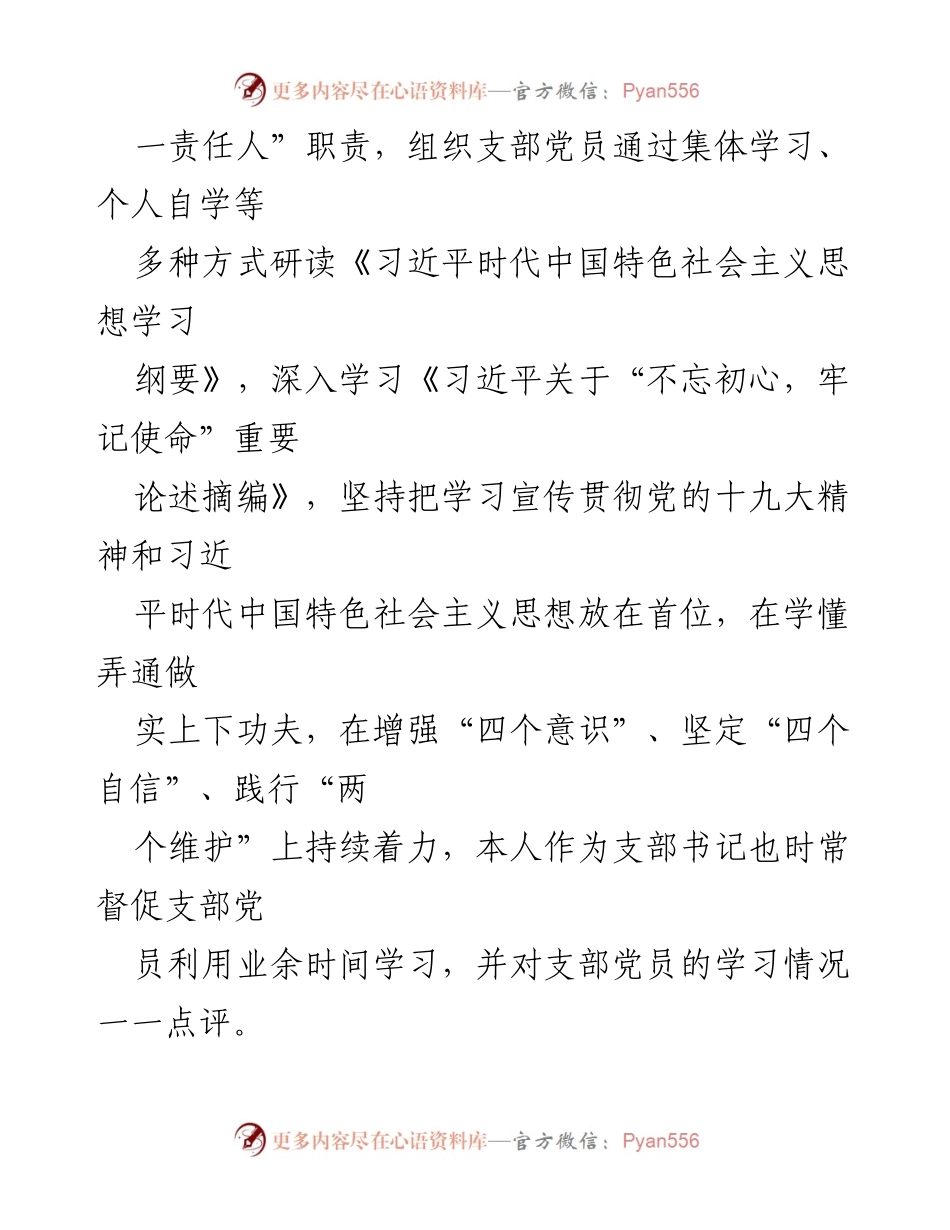 [述职报告] 党支部书记 - 党支部书记抓党建工作述职报告总结.docx_第2页