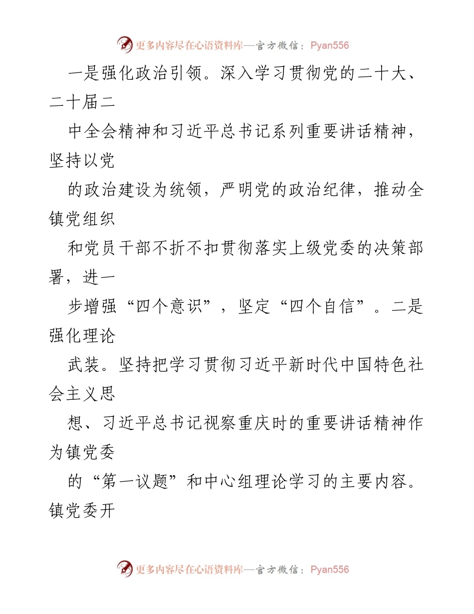 [述职报告] 乡镇党委 - 2023年度党委班子述职述廉报告.docx_第2页