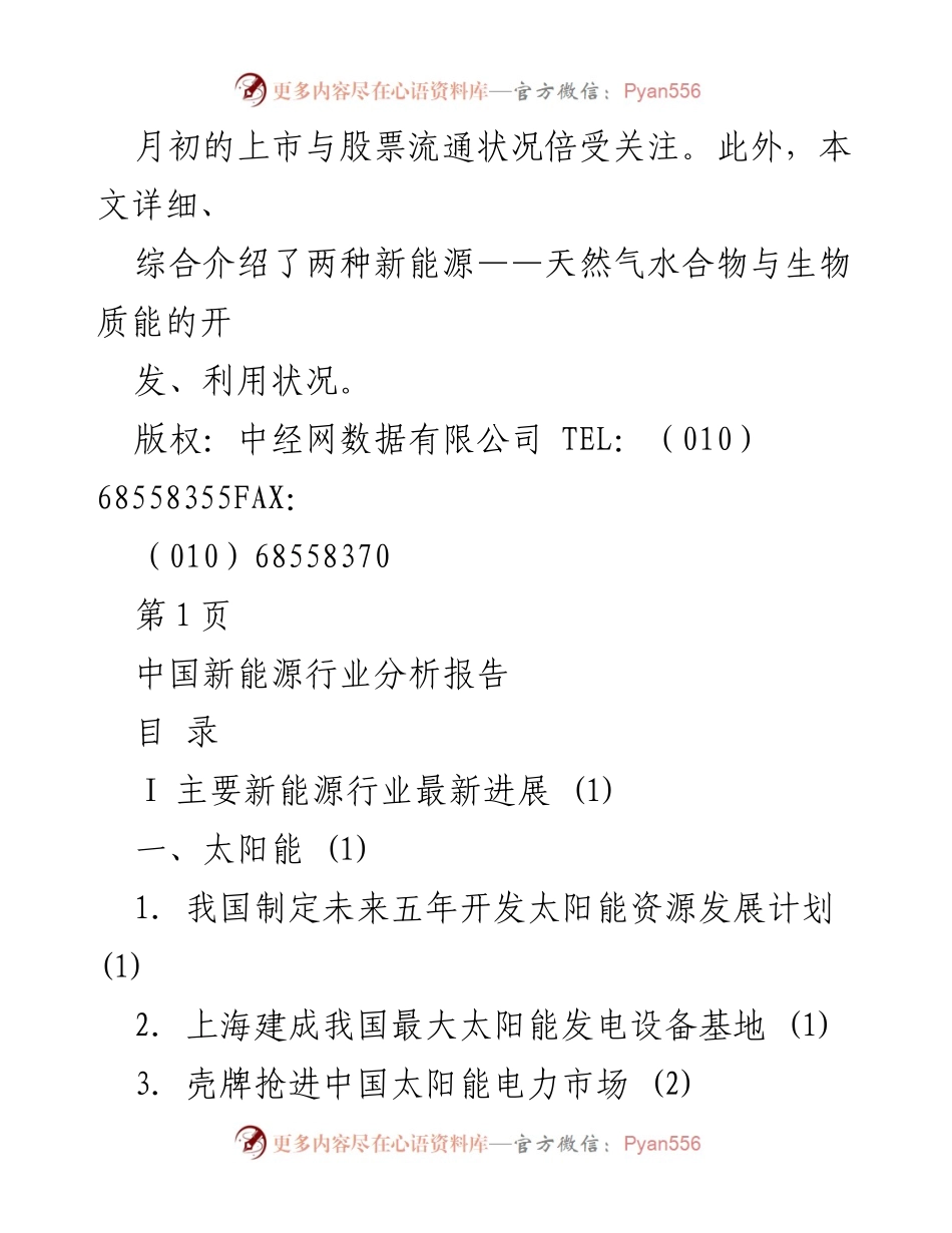 [调研报告] 新能源行业 - 中国新能源行业发展动态分析.docx_第2页