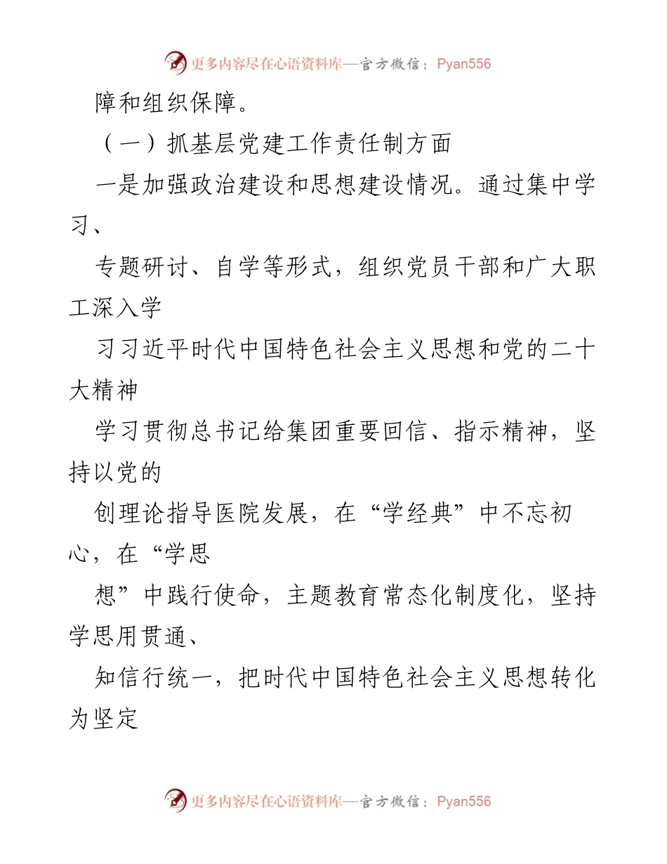 [述职报告] 党建工作 - 2023年党支部书记党建工作责任制述职报告_1.docx_第2页