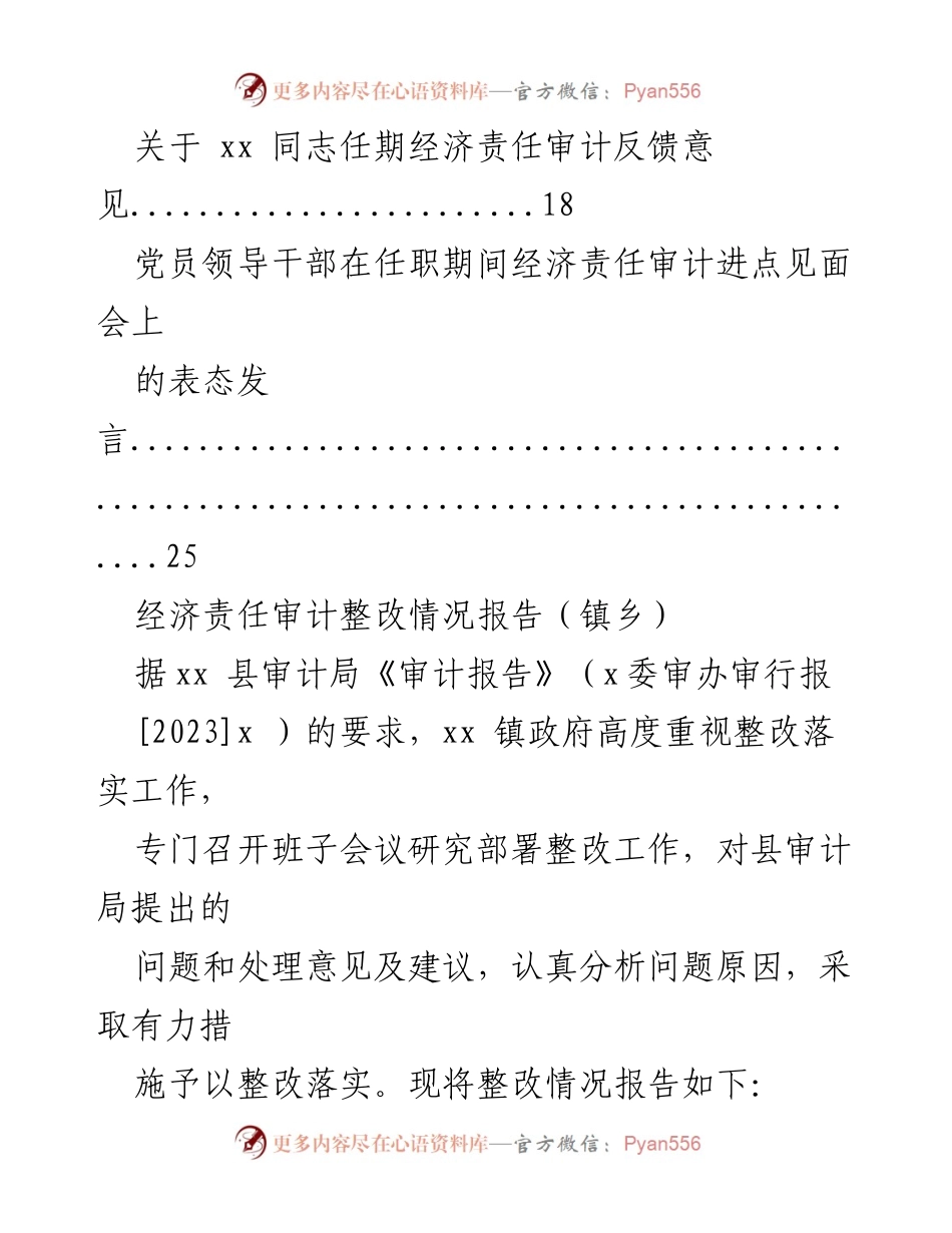 [调研报告] 经济责任审计整改 - 经济责任审计整改情况汇报及措施分析.docx_第2页