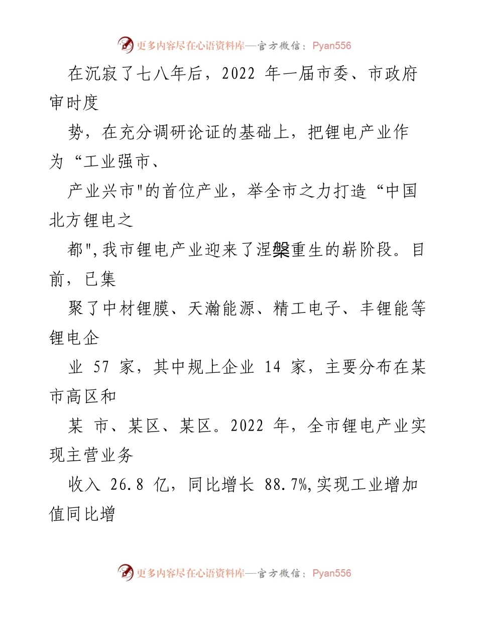 [调研报告] 锂电产业发展 - 某市锂电产业发展的现状与未来展望.docx_第2页