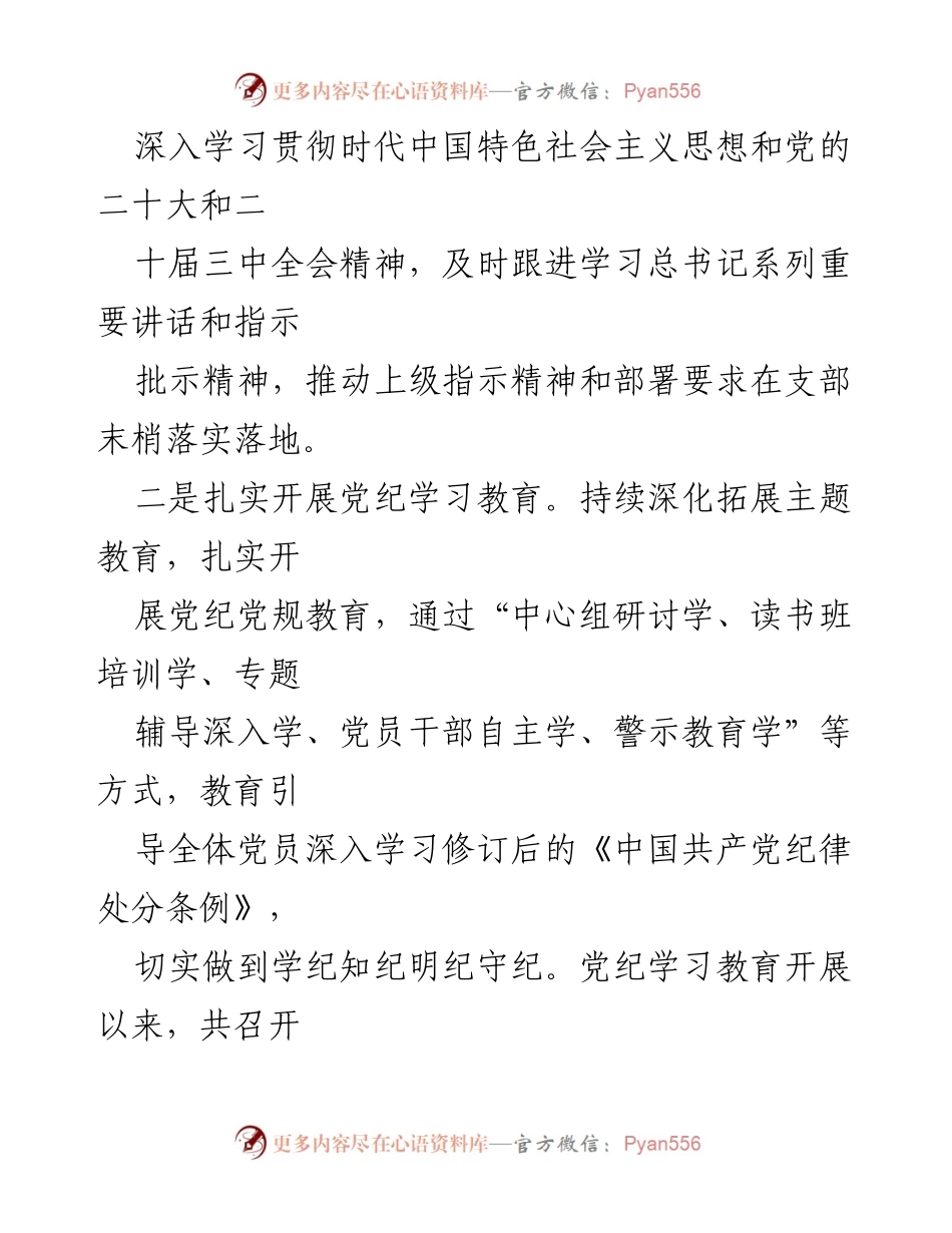 [述职报告] 党建工作 - 2024年度局党支部书记抓党建工作述职报告.docx_第2页