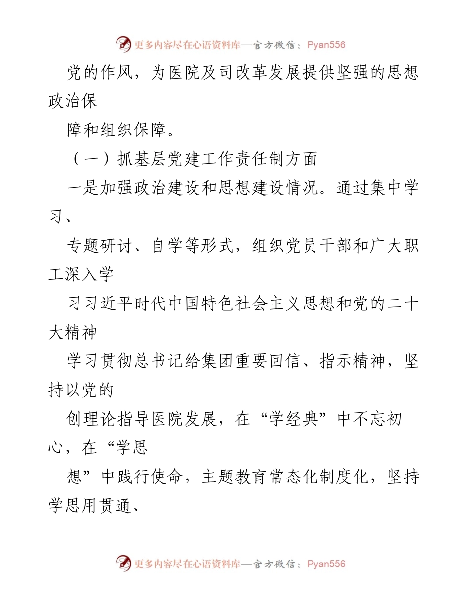 [述职报告] 党建工作 - 2023年党支部书记党建工作责任制述职报告.docx_第2页