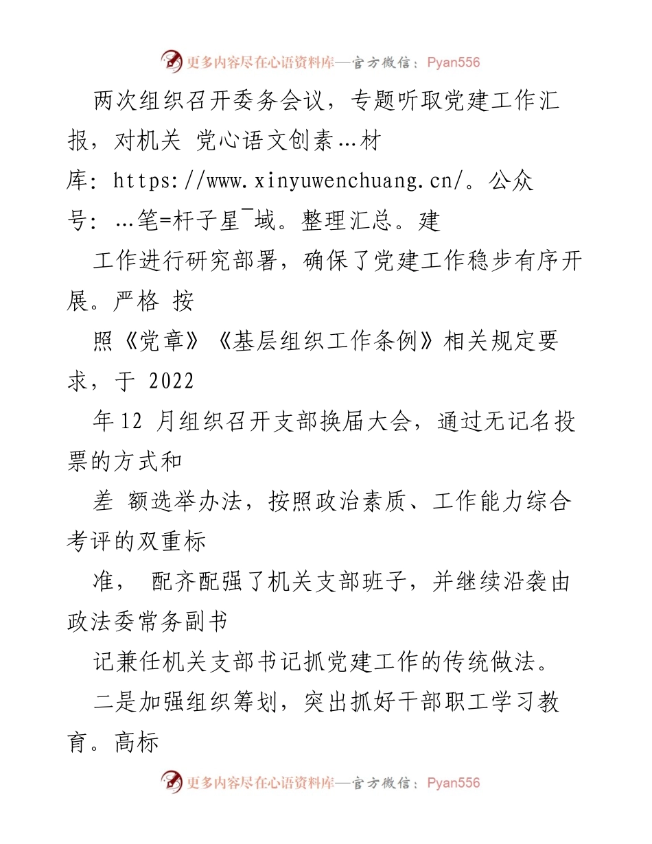 [述职报告] 党支部书记述职 - 2022年度党建工作履职情况总结.docx_第2页