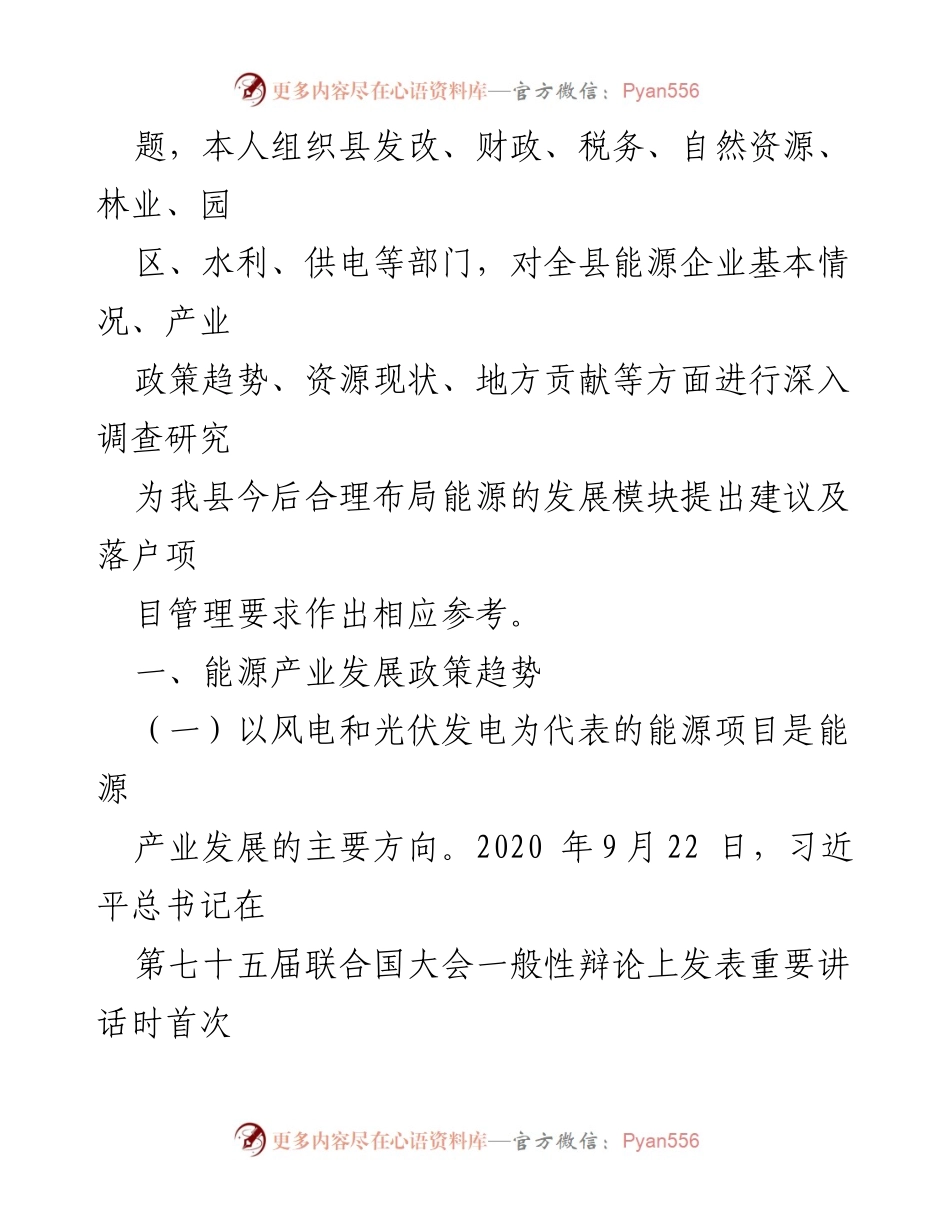 [调研报告] 能源产业发展 - xx县能源产业发展现状及政策建议.docx_第2页