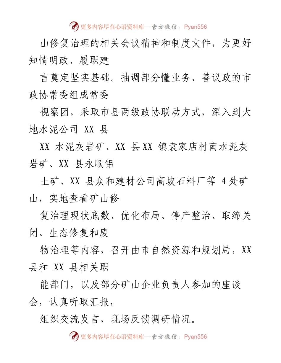 [调研报告] 矿山修复治理情况 - 矿山修复治理调研活动总结.docx_第2页