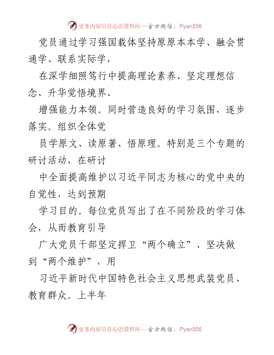 [述职报告] 党建工作 - 2024年上半年党支部书记党建工作述职报告.docx_第2页