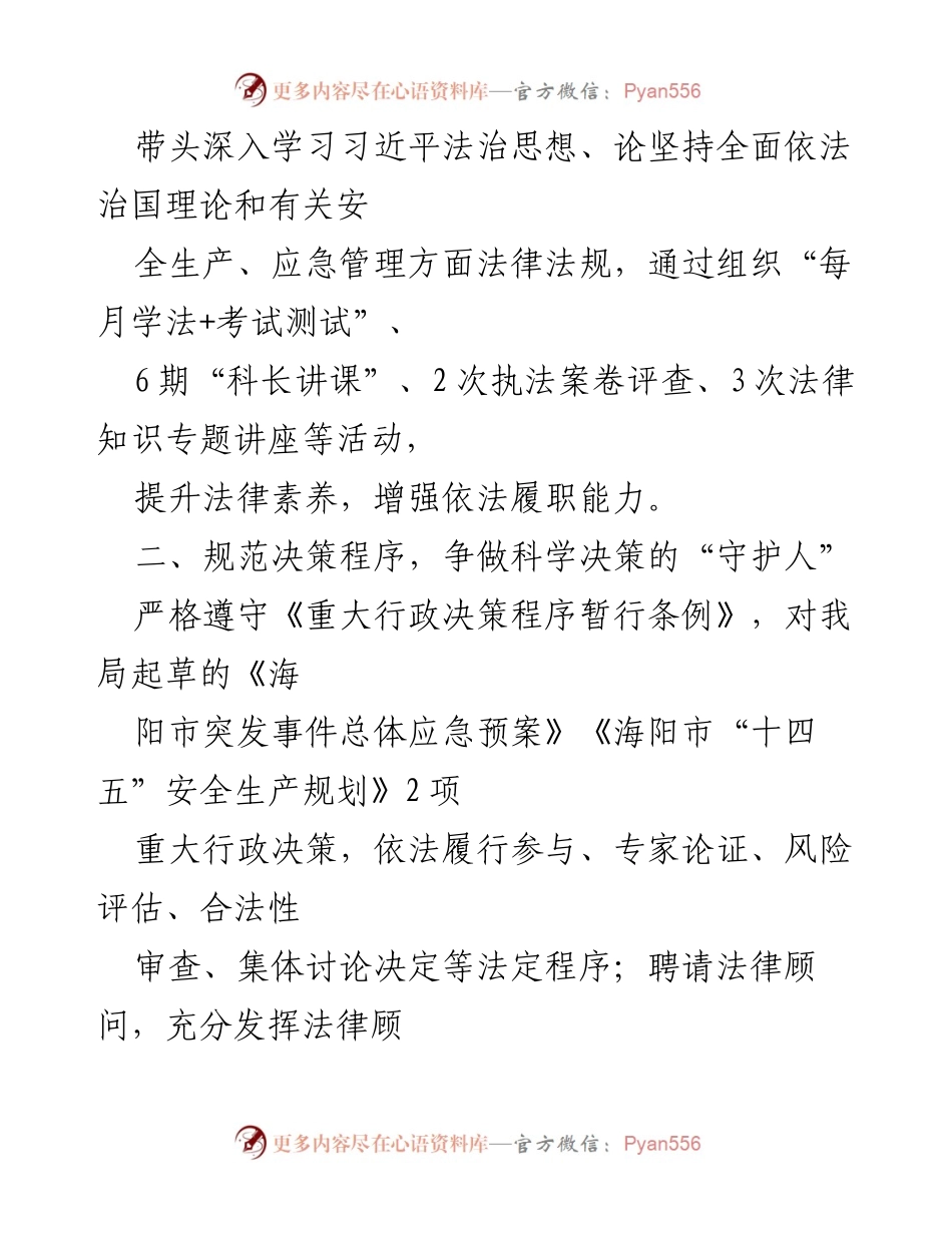 [述法报告] 应急管理局年度总结 - 2022年度法治建设述法报告.docx_第2页