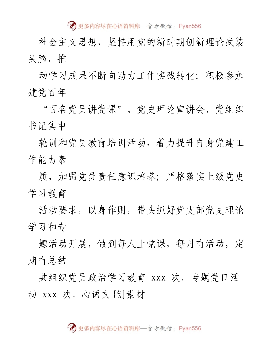 [述职报告] 党支部工作 - 20XX年度党支部书记党建工作述职报告.docx_第2页