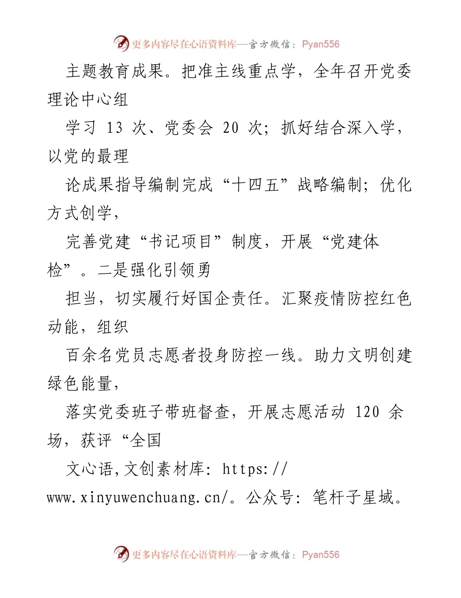 [述职报告] 党建工作 - 20XX年度司党组织书记全面从严治党责任履行述职报告.docx_第2页
