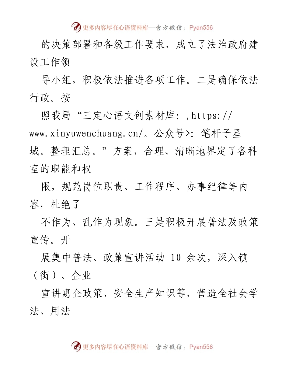 [述法报告] 法治建设工作总结 - 法治建设“第一责任人”履职情况报告.docx_第2页