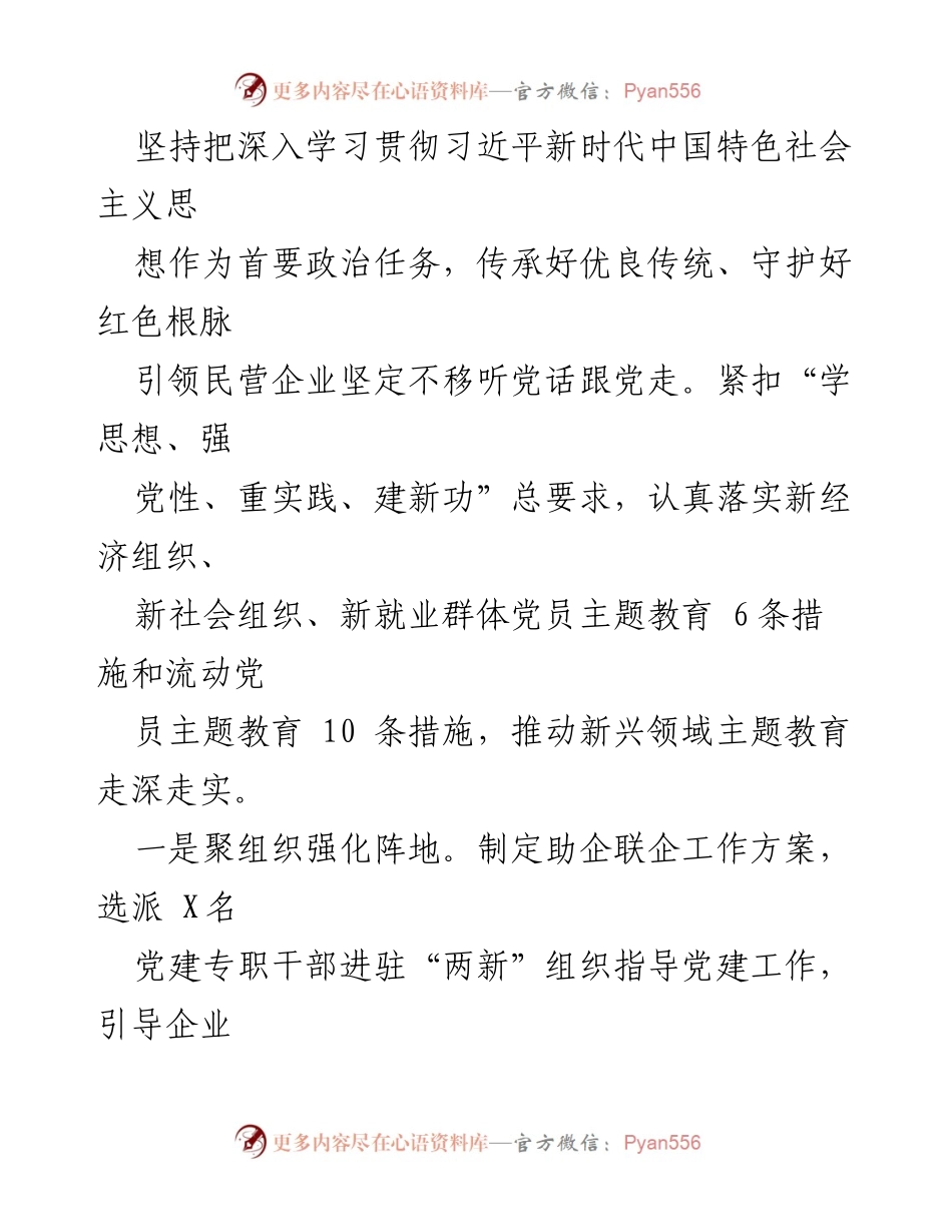 [述职报告] 党建工作会议 - 新兴领域党建工作述职报告.docx_第2页
