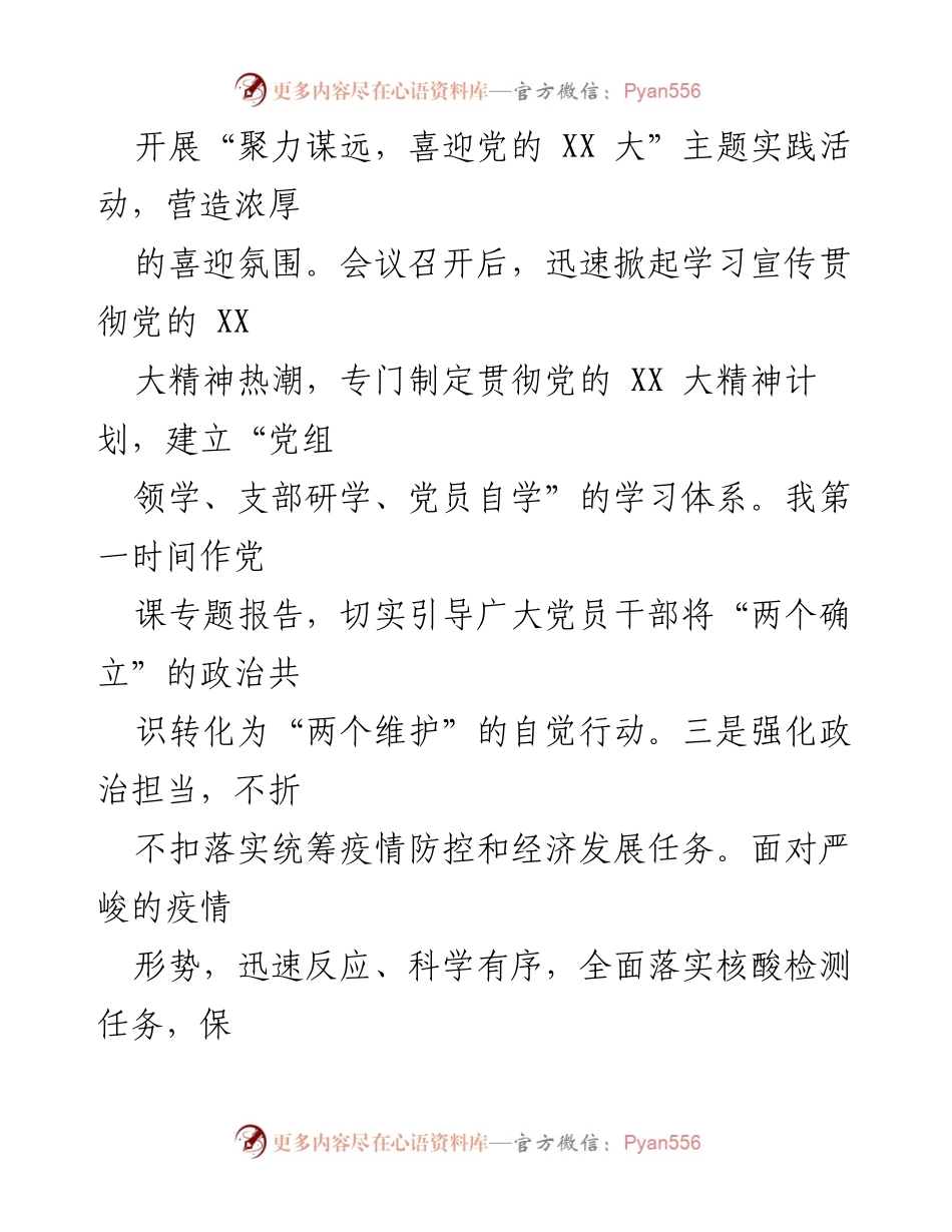 [述职报告] 党建工作 - 202X年度党建工作述职报告.docx_第2页