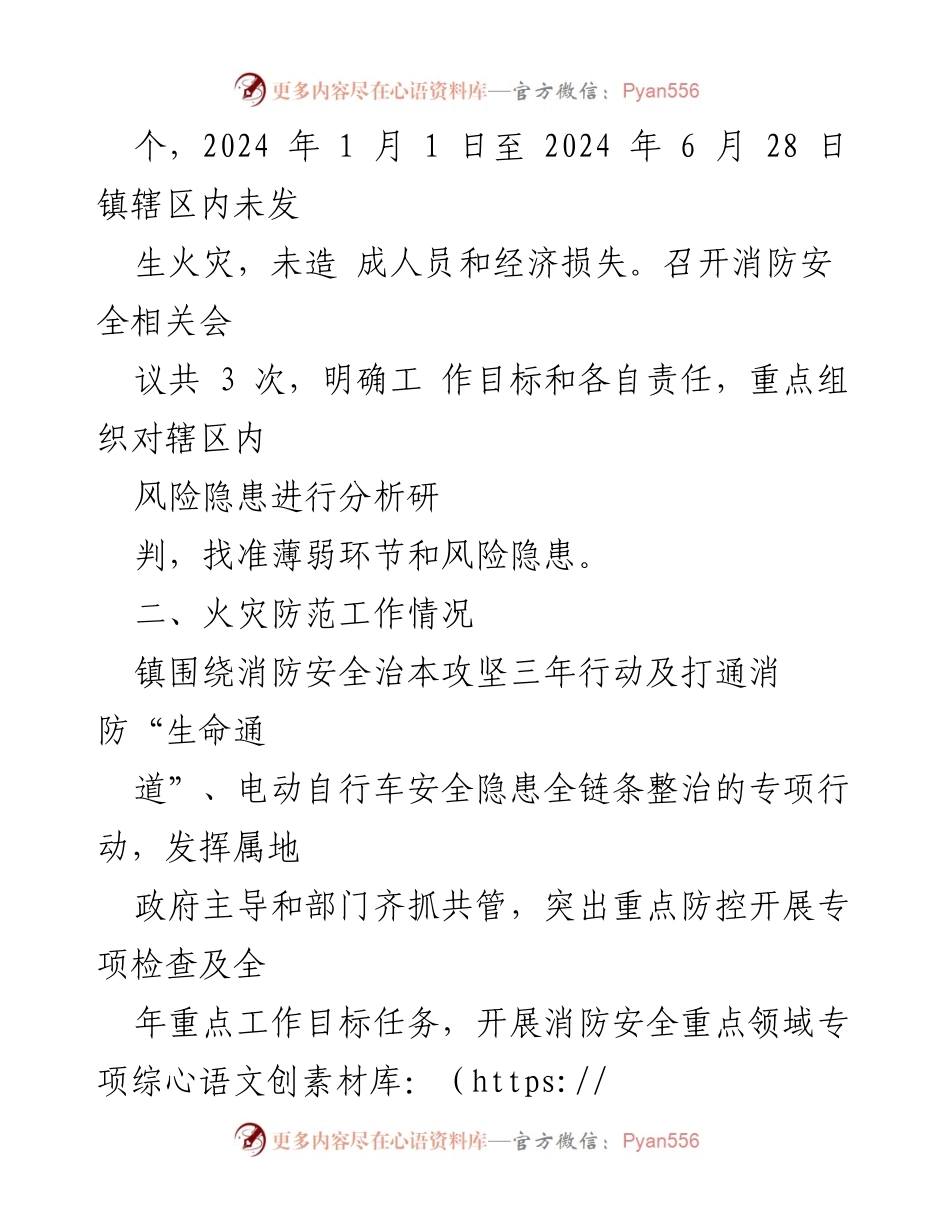 [调研报告] 镇人民政府 - 2024年上半年消防安全形势分析报告.docx_第2页