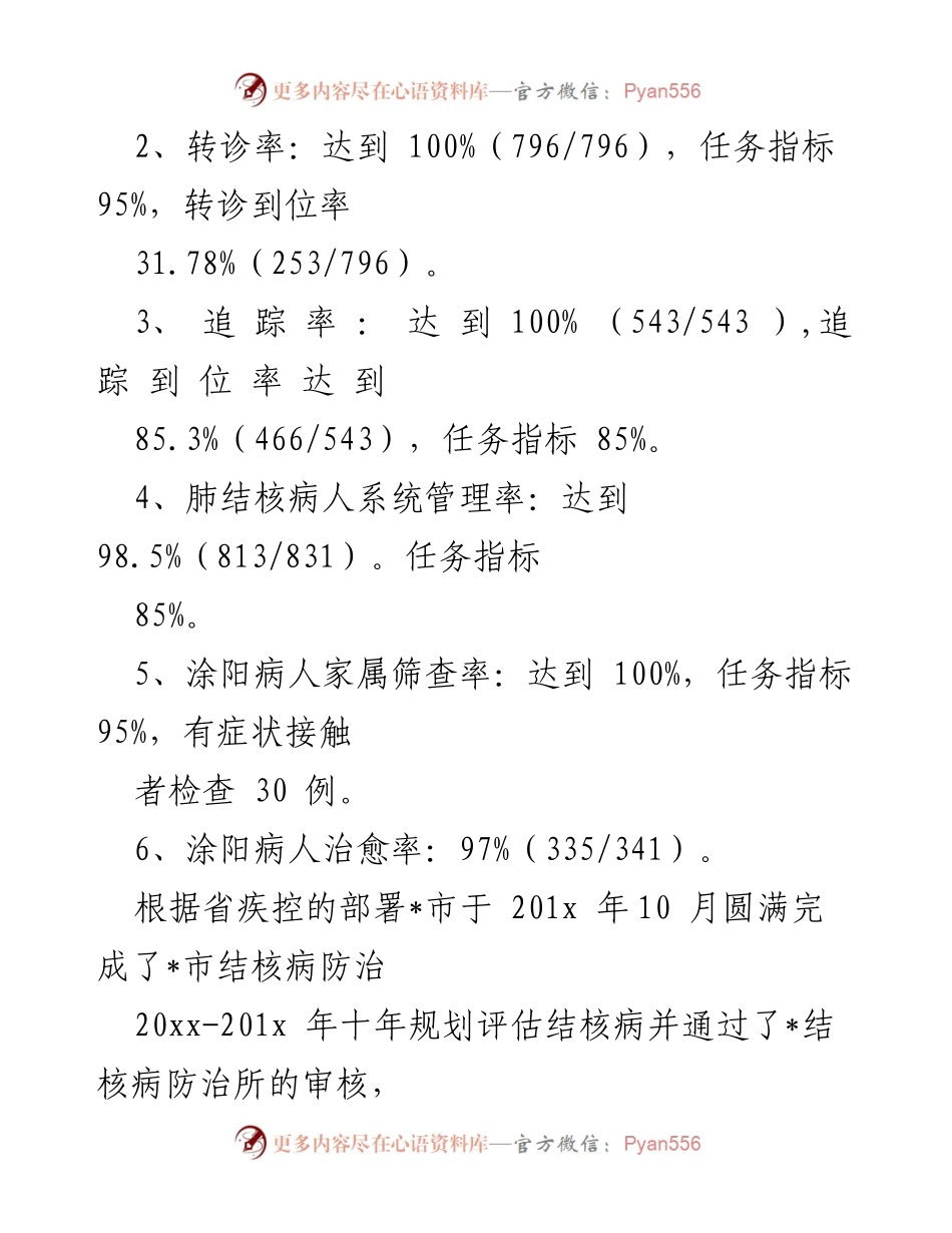 [述职报告] XX市疾控中心 - 结核病防治工作成效与规划实施总结.docx_第2页