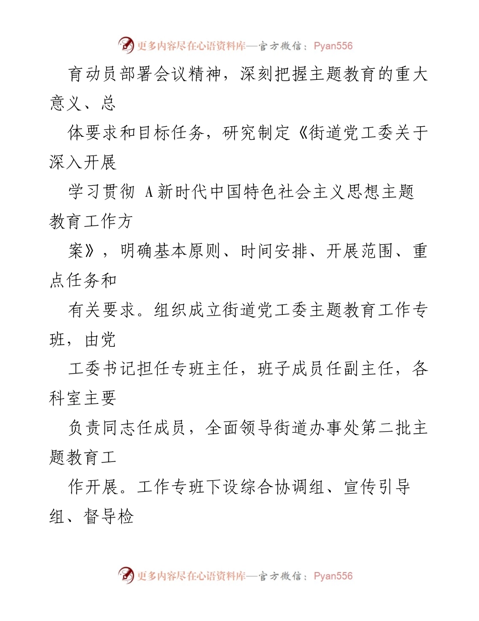 [调研报告] 街道主题教育 - 街道主题教育“回头看”工作情况总结.docx_第2页