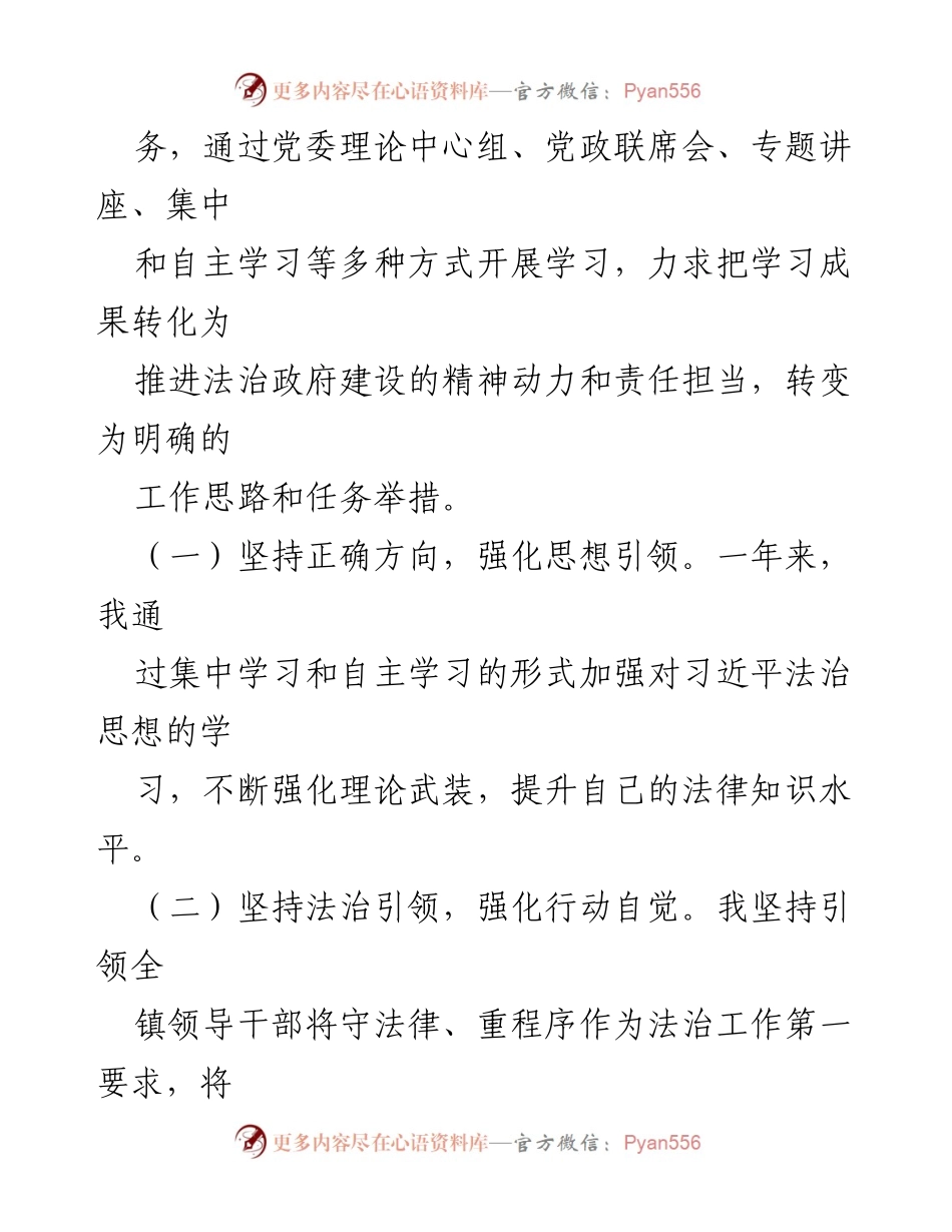 [述法报告] 镇政府年度工作 - 2023年度法治建设述法报告_2.docx_第2页