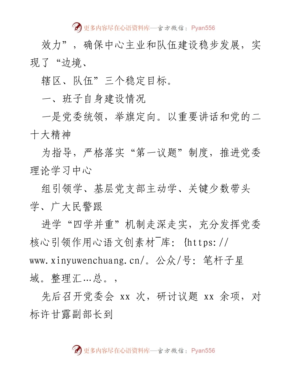 [述职报告] 公安党委年度工作 - 夯实边境治安，奋进新征程.docx_第2页