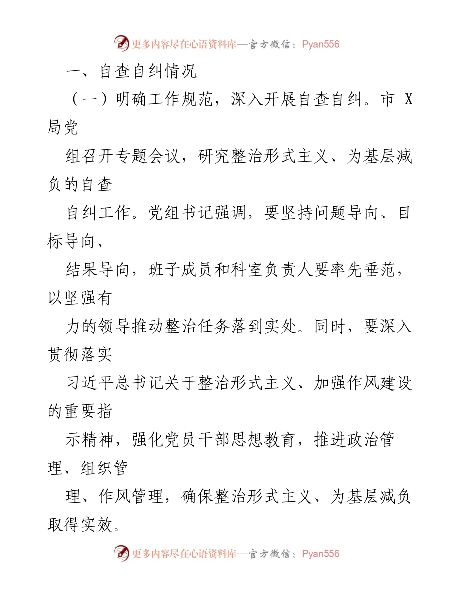 [调研报告] 自查自纠 - 整治形式主义与减负工作开展情况报告.docx_第2页