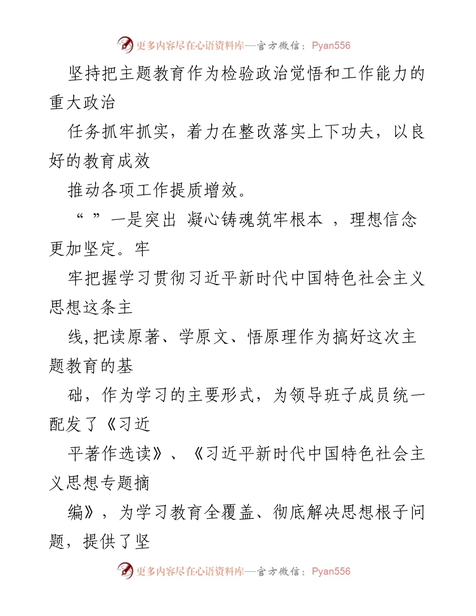 [调研报告] 政府党组 - 县政府党组主题教育自查评估报告.docx_第2页