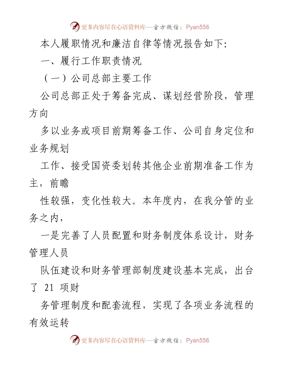 [述职报告] 公司年度会议 - 财务总监年度述职述廉报告.docx_第2页