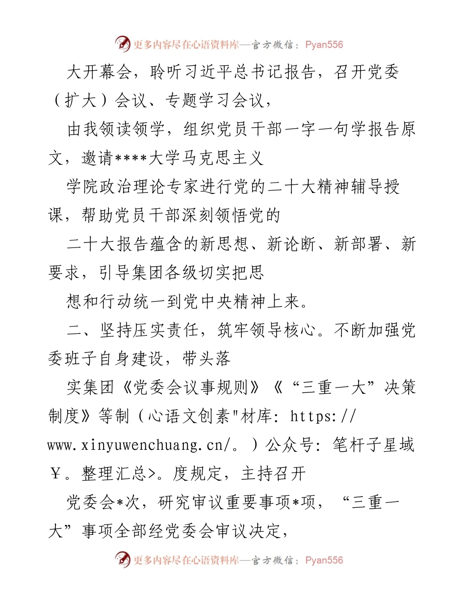 [述职报告] 党建工作会议 - 2022年国企党委书记党建工作履职述职报告.docx_第2页