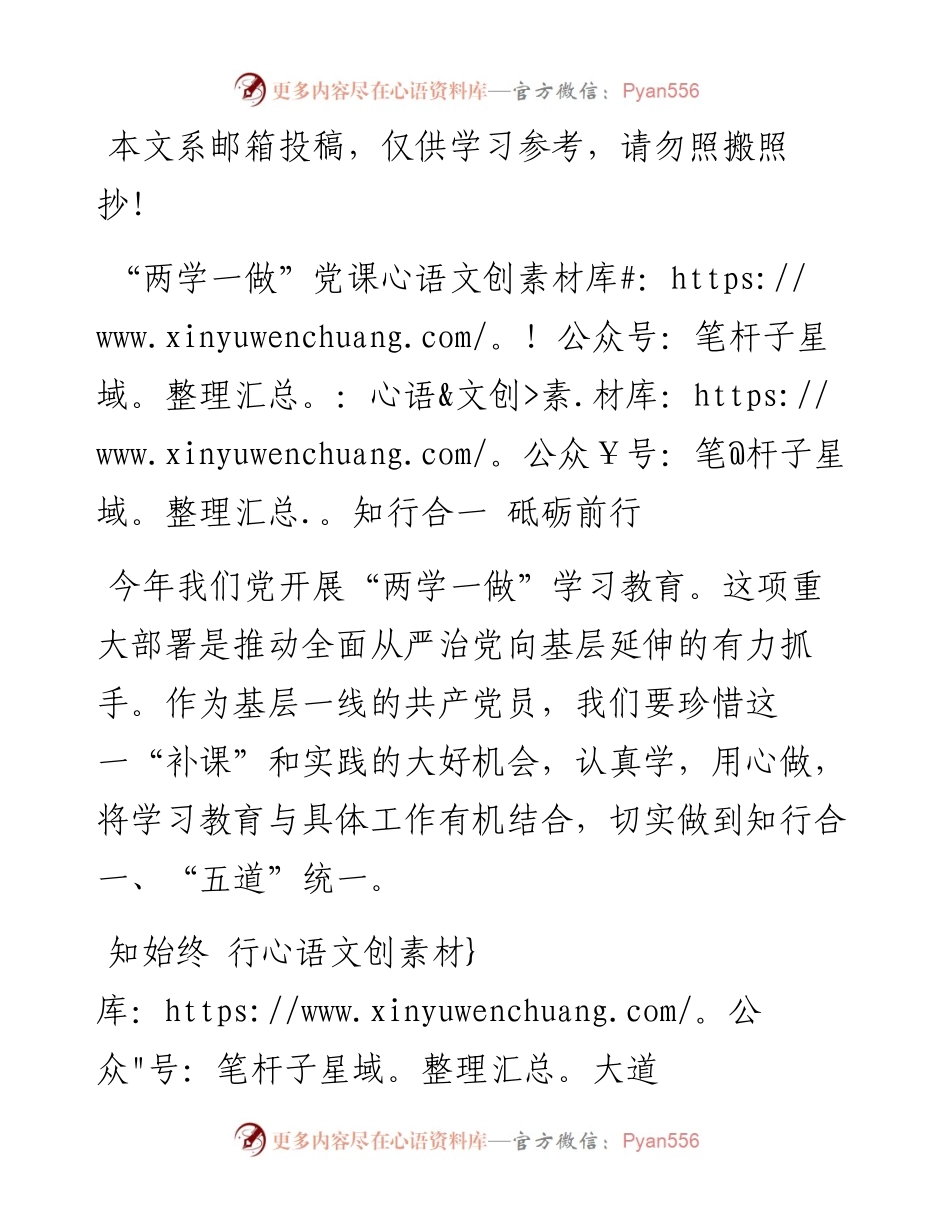 “两学一做”党课：知行合一砥砺前行.docx_第1页