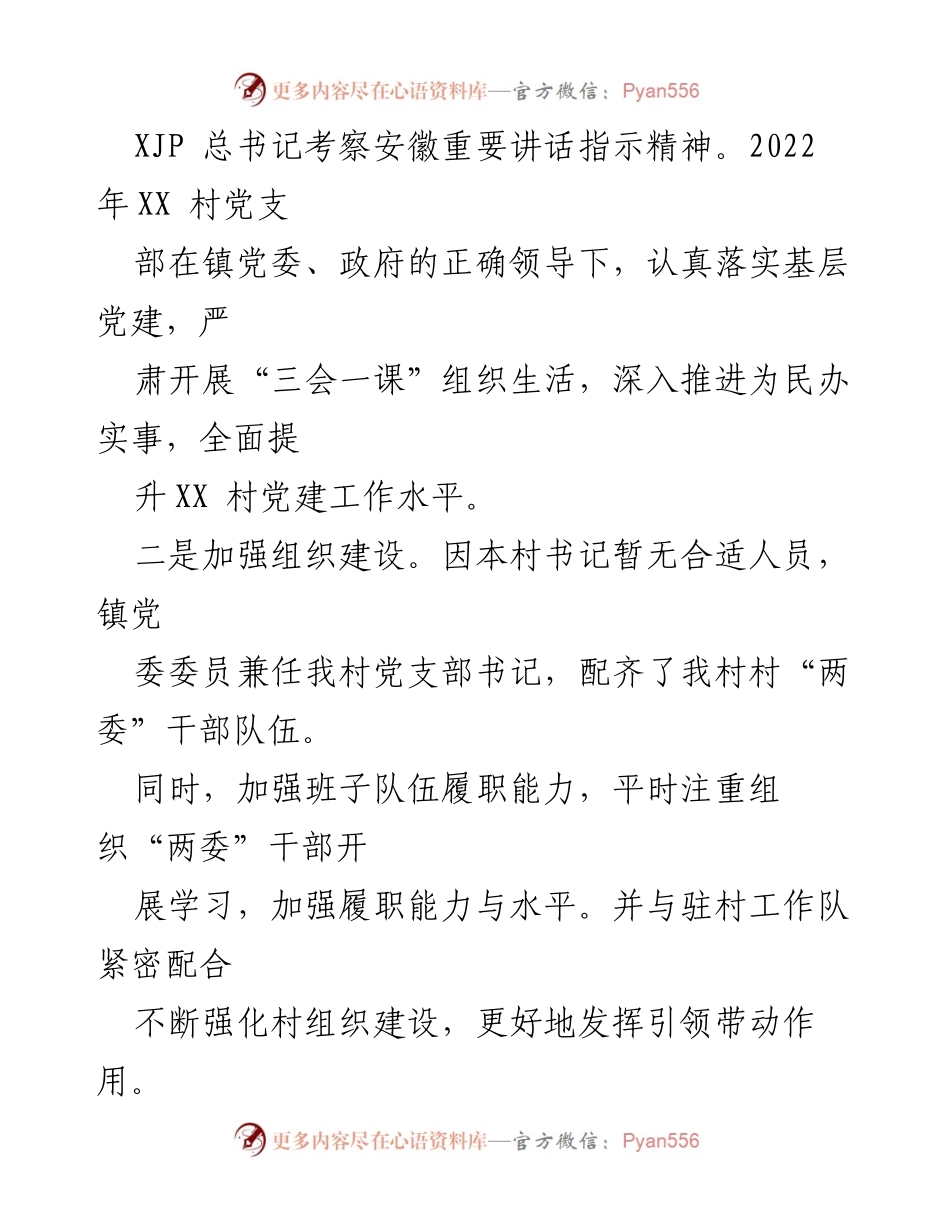 [述职报告] 村务工作 - XX村2023年第一季度工作开展情况总结.docx_第2页