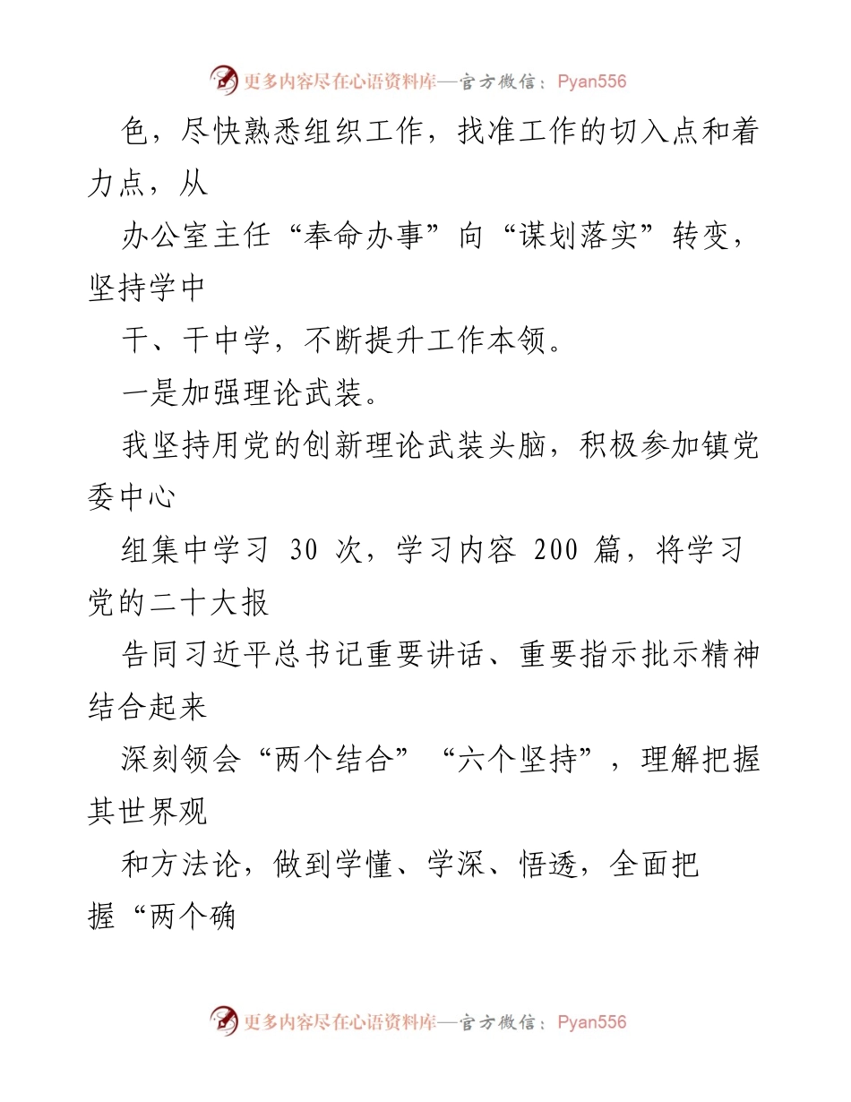 [述职报告] 镇党委 - 2023年度个人述职述廉报告.docx_第2页