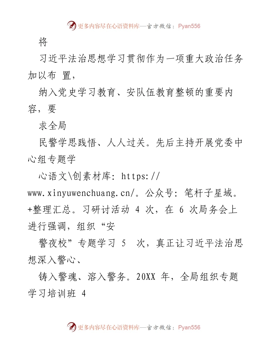 [述职报告] 安全工作会议 - XX县安局法治建设推进述职报告.docx_第2页