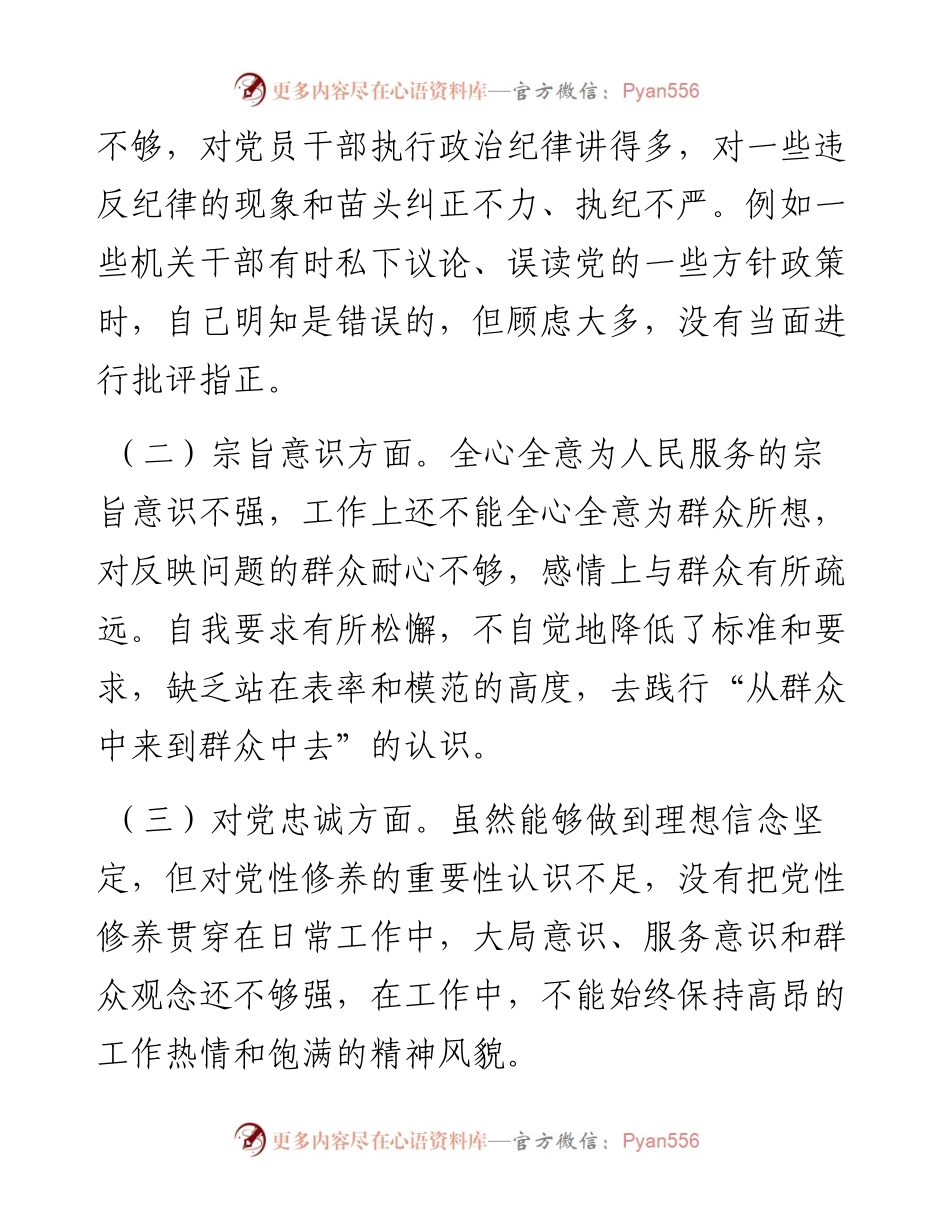 “恪守忠诚本色、强化实干担当”专题民主生活会对照检查材料.docx_第2页