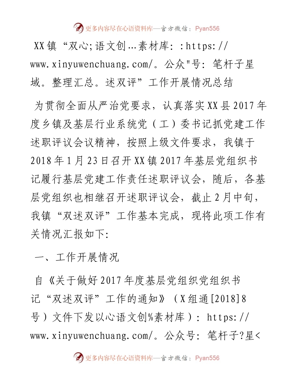 “双述双评”工作开展情况总结.docx_第1页