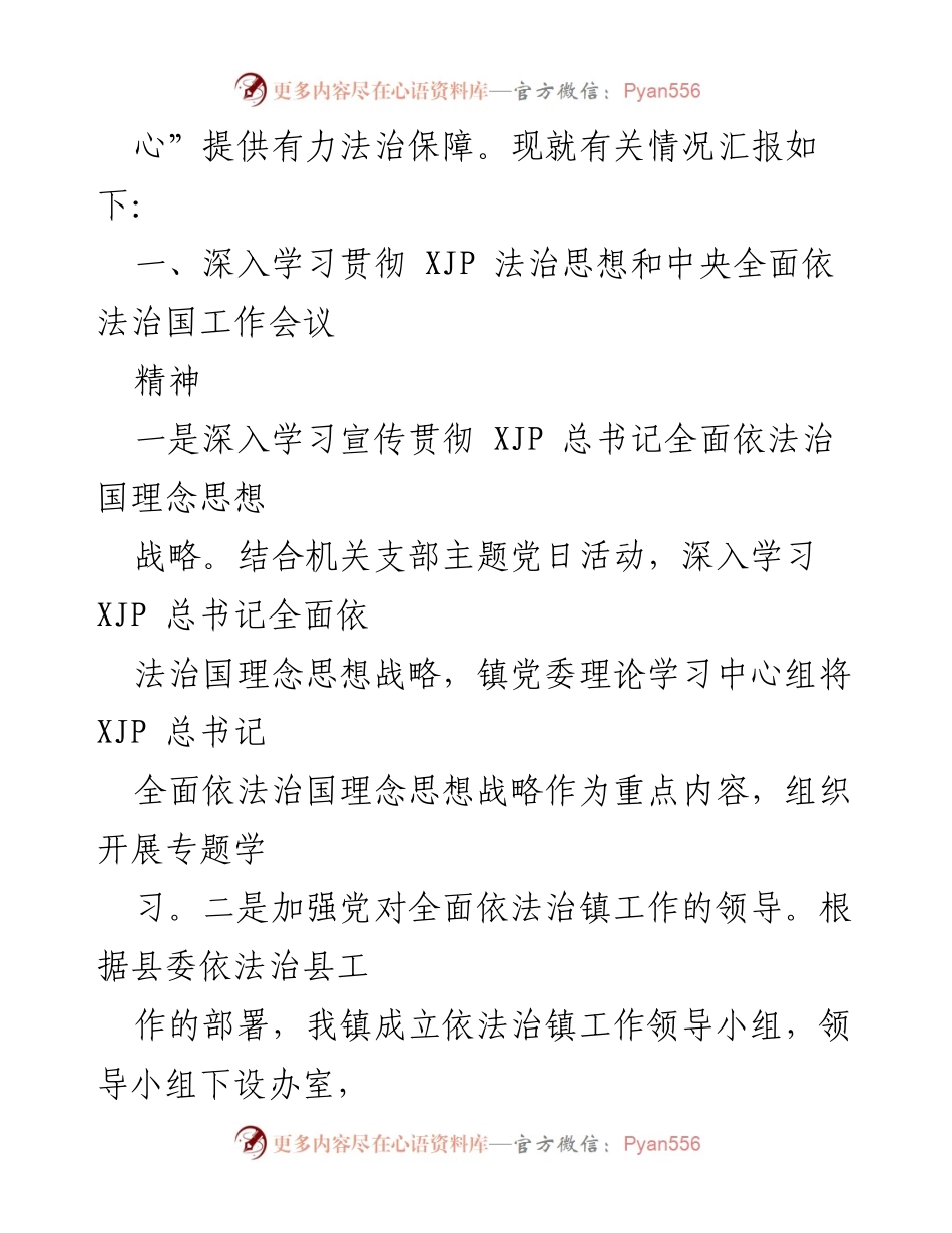 [述职报告] 镇党委书记 - 推进法治建设的责任与实践.docx_第2页