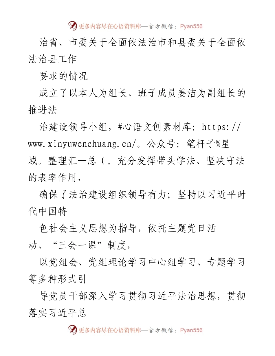 [述职报告] 法治建设 - XX县文联法治建设推进情况述职报告.docx_第2页