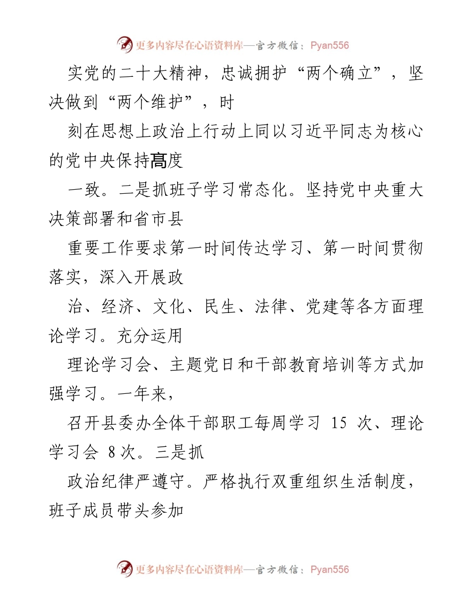 [述职报告] 年度总结 - 2022-2023年度党办委办主任述职述德述廉报告.docx_第2页