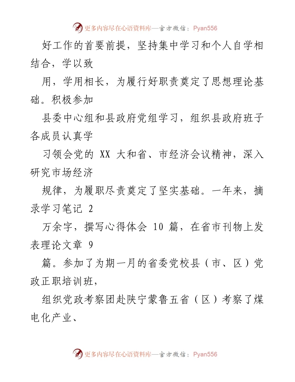 [述职述廉报告] 年度工作总结 - 推动县域经济社会发展的实践与思考.docx_第2页