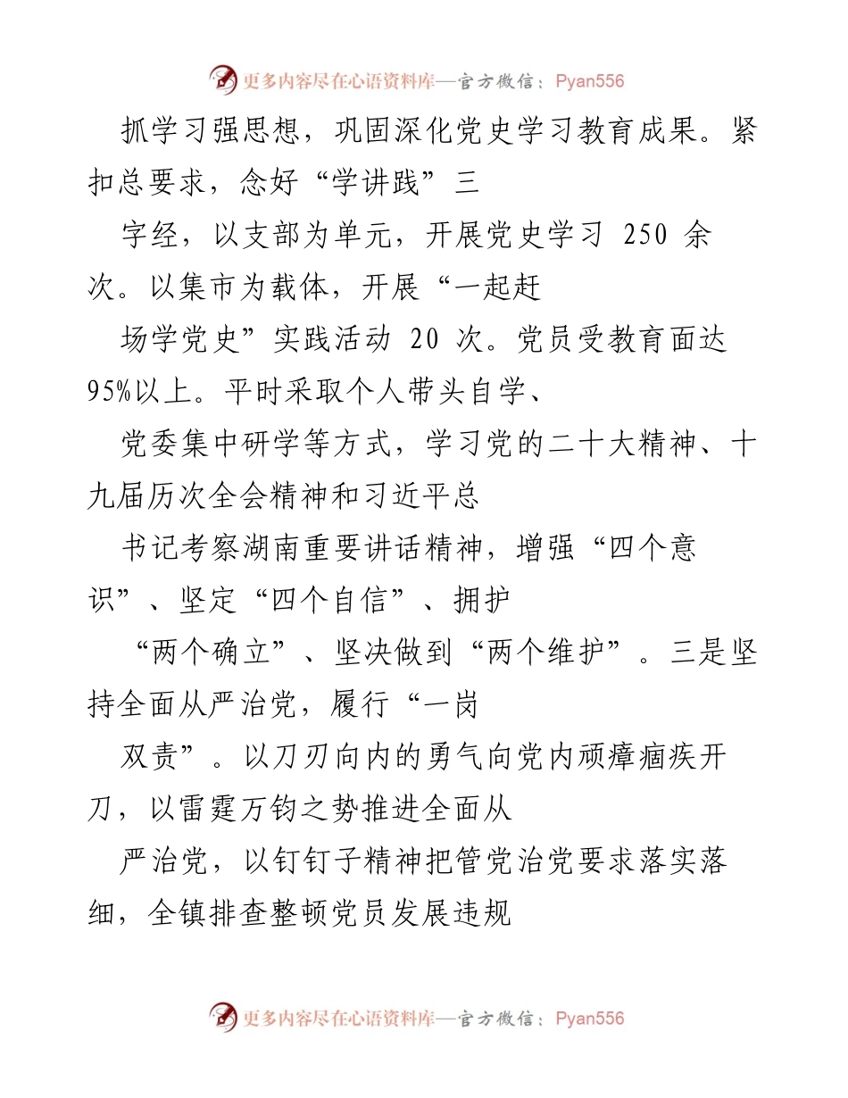 [述职报告] 镇党委书记述职 - 2022年镇党委书记工作述职报告.docx_第2页