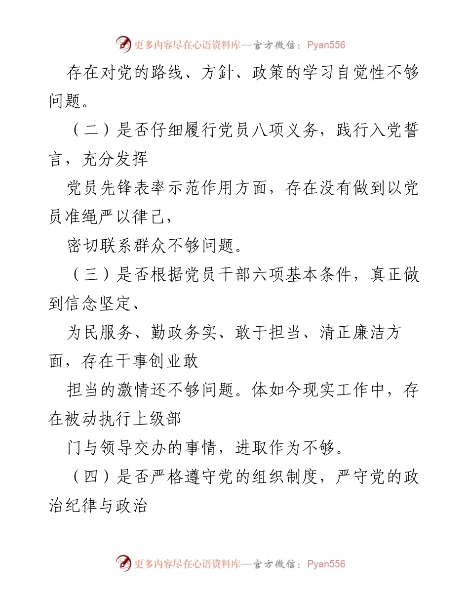 [问题发言] 党员活动日 - “践行初心找差距，牢记使命抓落实”党员问题分析与反思.docx_第2页