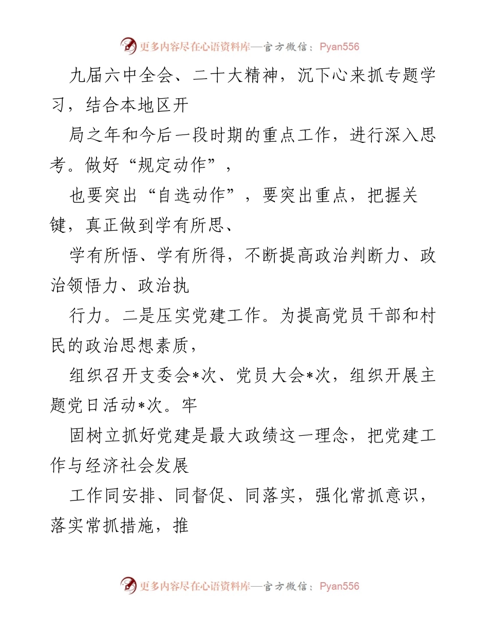 [述职报告] 驻村工作 - 驻村第一书记年度述职总结.docx_第2页