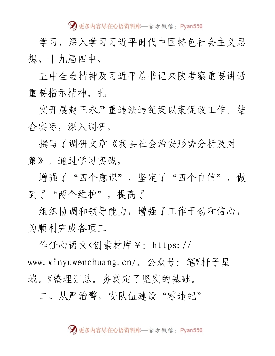 [述职报告] 安局年度工作 - 202X年县安局政委述职述廉述效报告.docx_第2页